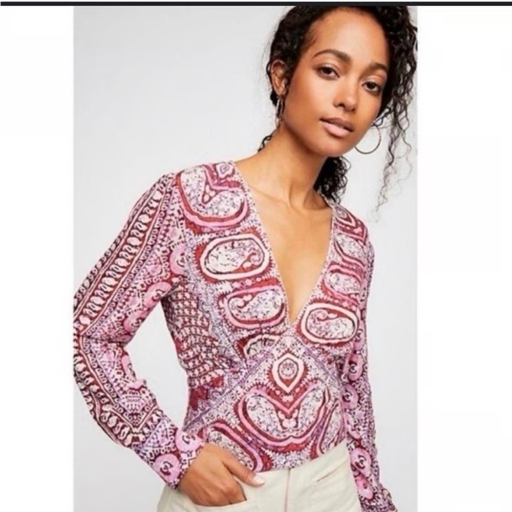 Free People wild and free paisley shirt
